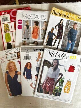 Vintage/Older Tops/Bottoms Sewing Pattern Bundles. Pick one bundle from photos.